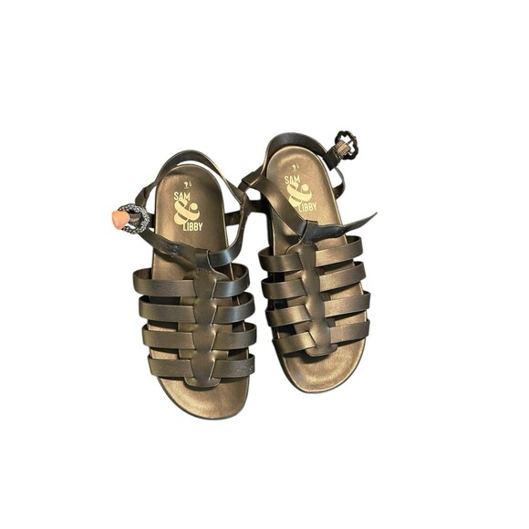 Sam & Libby Women's Black Size 9.5 Chunky Abigail Fisherman Footbed Sandal - Picture 15 of 16